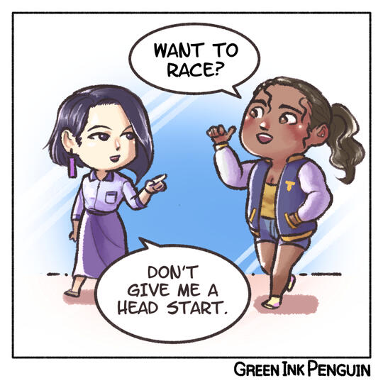 Terry: &quot;Want to race?&quot; Yeona: &quot;Don&#39;t give me a head start.&quot;